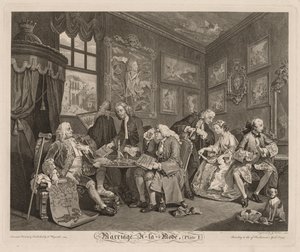 Marriage à la Mode: The Contract, 1745. av William Hogarth