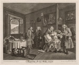 Marriage à la Mode: The Death of the Countess, 1745. av William Hogarth