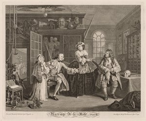 Marriage à la Mode: Scenen med kvakksalveren av William Hogarth