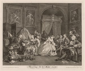 Fasjonabelt ekteskap: Toalettscenen av William Hogarth