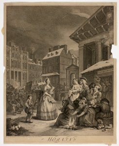 Morgen, tallerken en fra The Four Times of the Day av William Hogarth