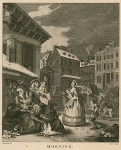 Morgen i Covent Garden, London av William Hogarth