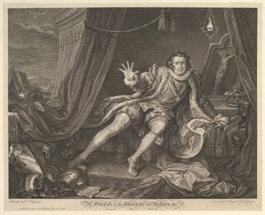 Mr. Garrick i Karakteren til Richard III, 20. juni 1746. av William Hogarth