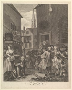 Middag De fire ganger på dagen, 25. mars 1738. av William Hogarth