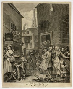 Middag, tallerken to fra The Four Times of Day av William Hogarth