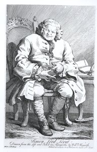 Portrett av Simon Fraser, Lord Lovat (ca. 1667-1747) 25. august 1746 av William Hogarth
