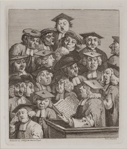 Forskere på en forelesning, 3. mars av William Hogarth