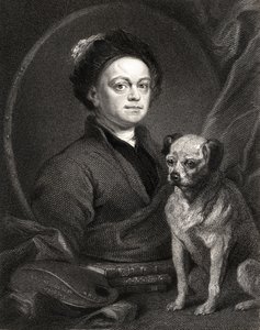 Self Portrait, fra Gallery of Portraits, utgitt i 1833 av William Hogarth