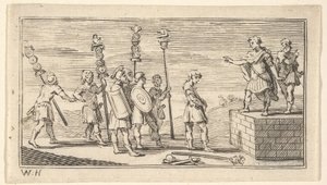Skamfull utskrivning John Beaver, romerske militære straffer, 1725, etter 1725. av William Hogarth