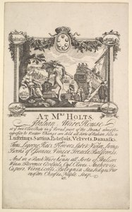 Butikkkort for fru Holts italienske lager, 1720-72. av William Hogarth