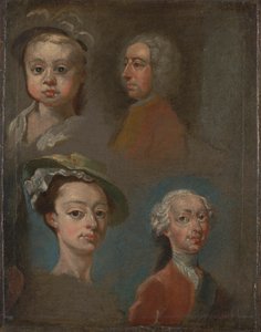 Studier av hoder av William Hogarth