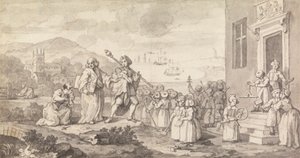 Studie for Foundlings av William Hogarth