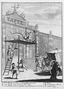 Smak, av Burlington Gate, 1732 av William Hogarth