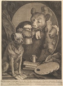 Slåsskjempen (karikatur av Charles Churchill) av William Hogarth