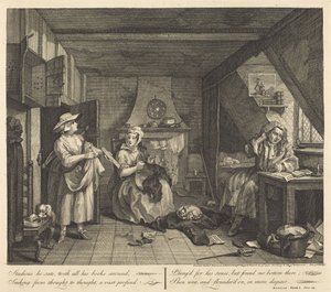 Den nødlidende poeten av William Hogarth