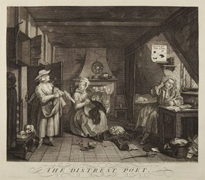 Den nødstedte poeten av William Hogarth