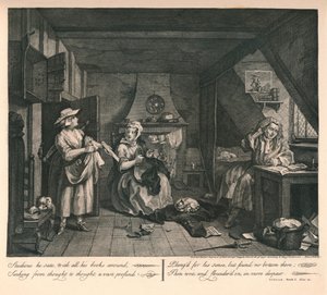 The Distrest Poet, 1740. av William Hogarth