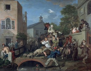 Valget IV som leder av medlemmet, 1754-55 av William Hogarth