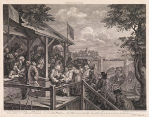 Valget, plansje 3: «Avstemningen» av William Hogarth