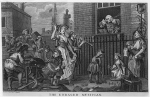 Den rasende musikeren av William Hogarth