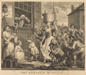 Den rasende musikeren av William Hogarth