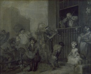Den rasende musikeren, 1600-tallet av William Hogarth