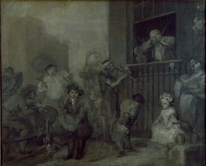 Den rasende musikeren, c1741 av William Hogarth
