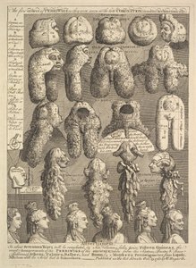 The Five Orders of Periwigs, 1761. av William Hogarth