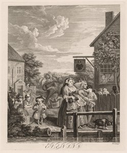 De fire tidene på dagen: Kveld av William Hogarth