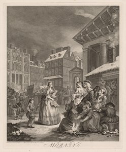 De fire tidene på dagen: Morgen, 1738. av William Hogarth