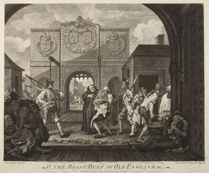 Porten i Calais eller Det gamle Englands roastbiff av William Hogarth
