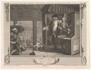 Den flittige Prentice en favoritt og betrodd av sin Master Industry a..., 30. september 1747. av William Hogarth