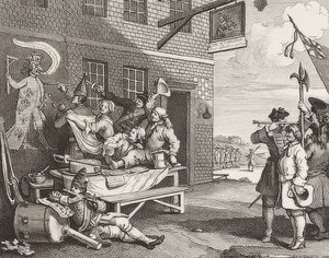 The Invasion, Plate 2: England / Die Invasion, Blatt 2: England. 1756 av William Hogarth
