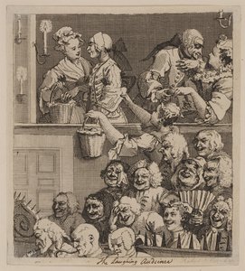 Det leende publikummet av William Hogarth