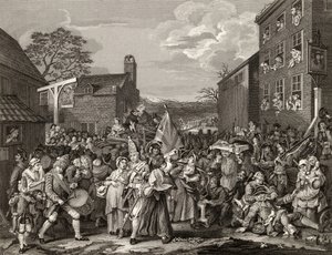 The March to Finchley, gravert av T.E. Nicholson, fra 