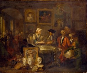 Ekteskapskontrakten, tidlig på 1730-tallet av William Hogarth