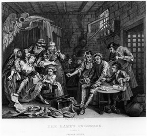 The Rake in Prison, plate VII, fra 