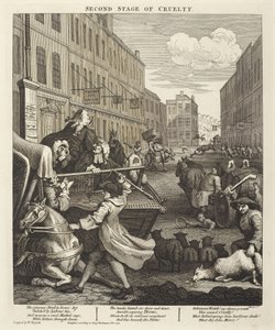 Det andre stadiet av grusomhet av William Hogarth