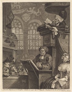 Den sovende menighet av William Hogarth