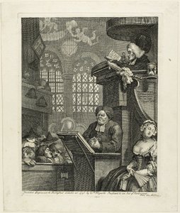 Den sovende menighet av William Hogarth