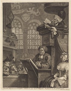 Den sovende menigheten av William Hogarth
