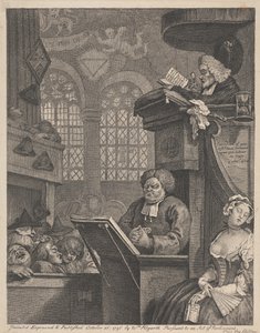 Den sovende menigheten av William Hogarth