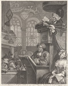 Den sovende menighet av William Hogarth