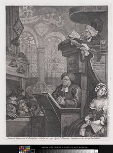 Den sovende menighet av William Hogarth