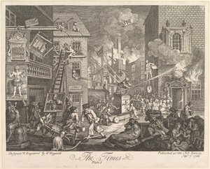 The Times, plate 1 av William Hogarth