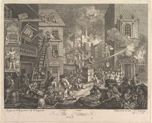 The Times, plansje 1 av William Hogarth