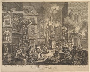 The Times, plansje 1 av William Hogarth