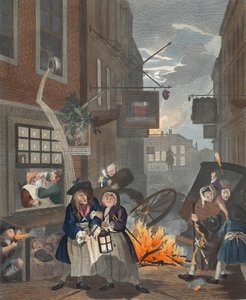 Tider på dagen, natt, illustrasjon fra 