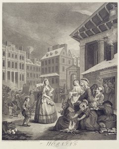 Tider på dagen: Morgen (gravering) av William Hogarth