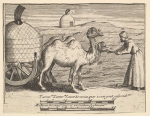 To Dromedarer Aubry de La Mottrayes reiser gjennom Europa, Asia og inn i del ..., 1723-24. av William Hogarth